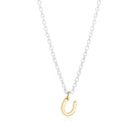 The Silver Stable- Handcrafted British Jewellery Silver & Gold / 16 inch Silver Mini Horseshoe Necklace necklace