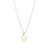 The Silver Stable- Handcrafted British Jewellery Silver & Gold / 16 inch Silver Mini Horseshoe Necklace necklace