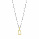 The Silver Stable- Handcrafted British Jewellery Silver & Gold / 16 inch Silver Mini Stirrup Necklace necklace