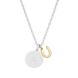 The Silver Stable- Handcrafted British Jewellery Silver & Gold Initial Necklace necklace