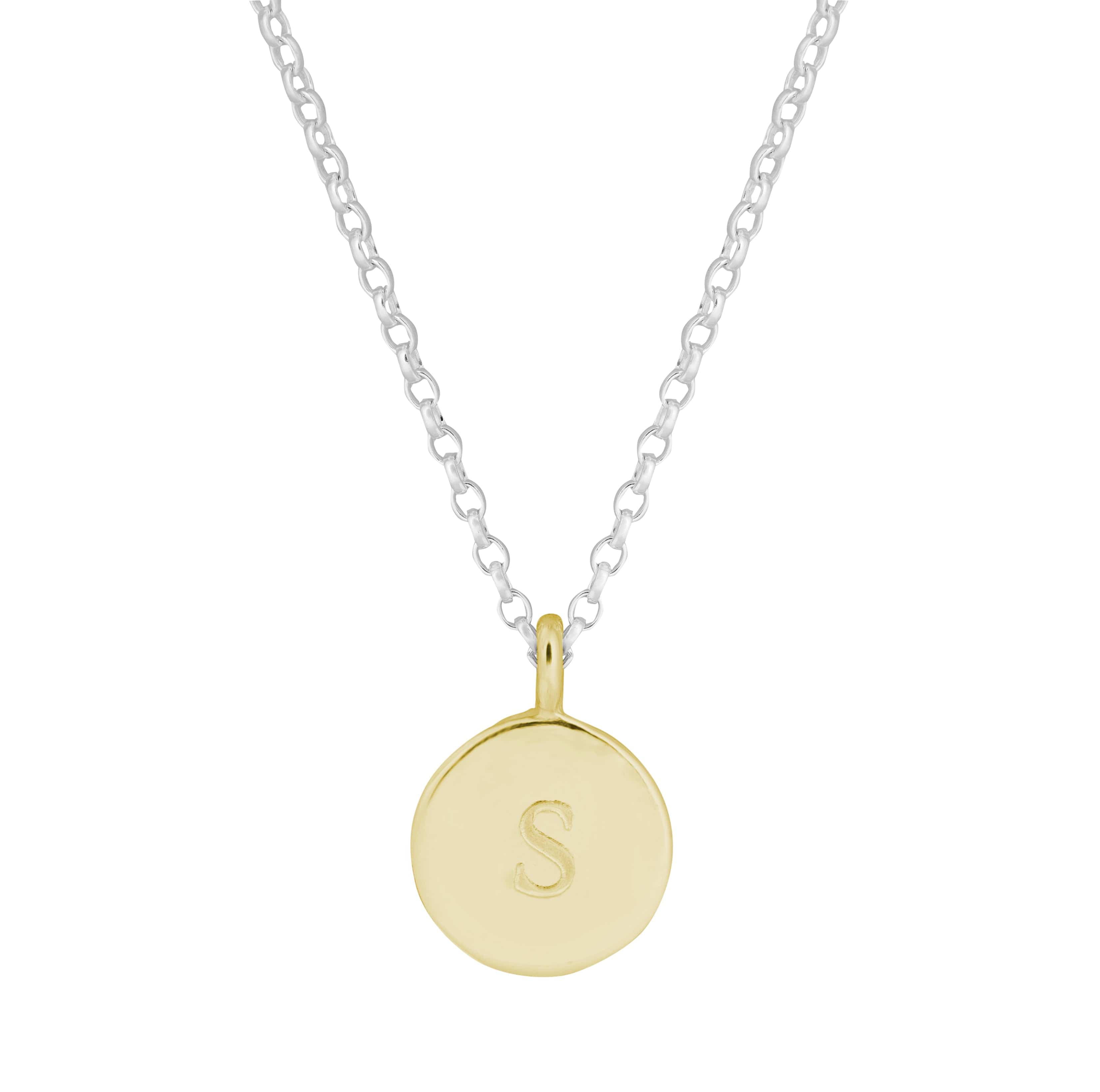 The Silver Stable- Handcrafted British Jewellery Silver & Gold Initial Necklace necklace