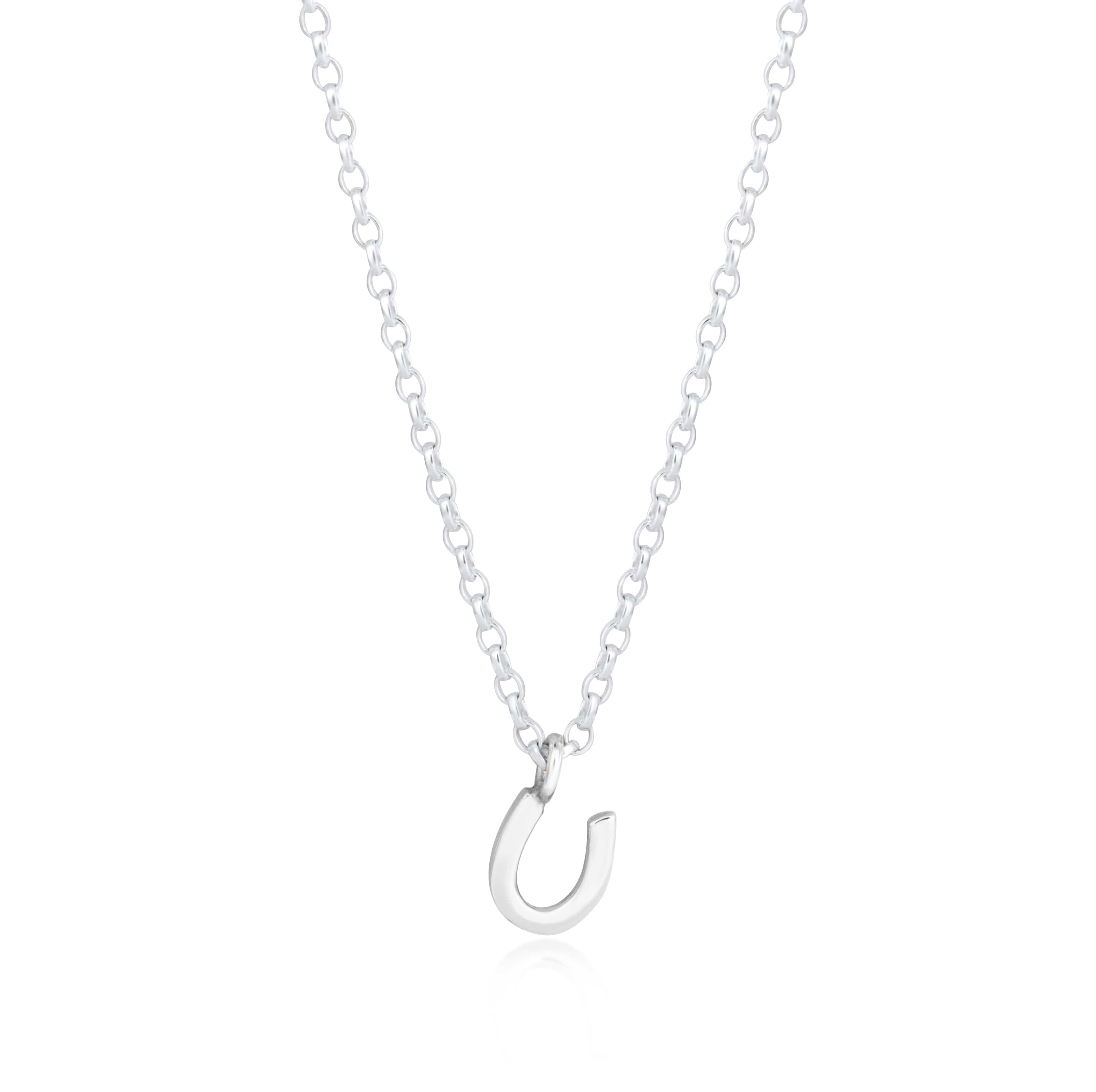 The Silver Stable- Handcrafted British Jewellery Silver & Gold Mini Horseshoe Necklace necklace