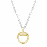The Silver Stable- Handcrafted British Jewellery Silver & Gold Mini Snaffle Necklace necklace