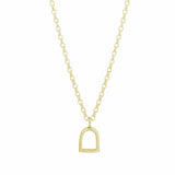 The Silver Stable- Handcrafted British Jewellery Silver Maxi Stirrup Necklace necklace