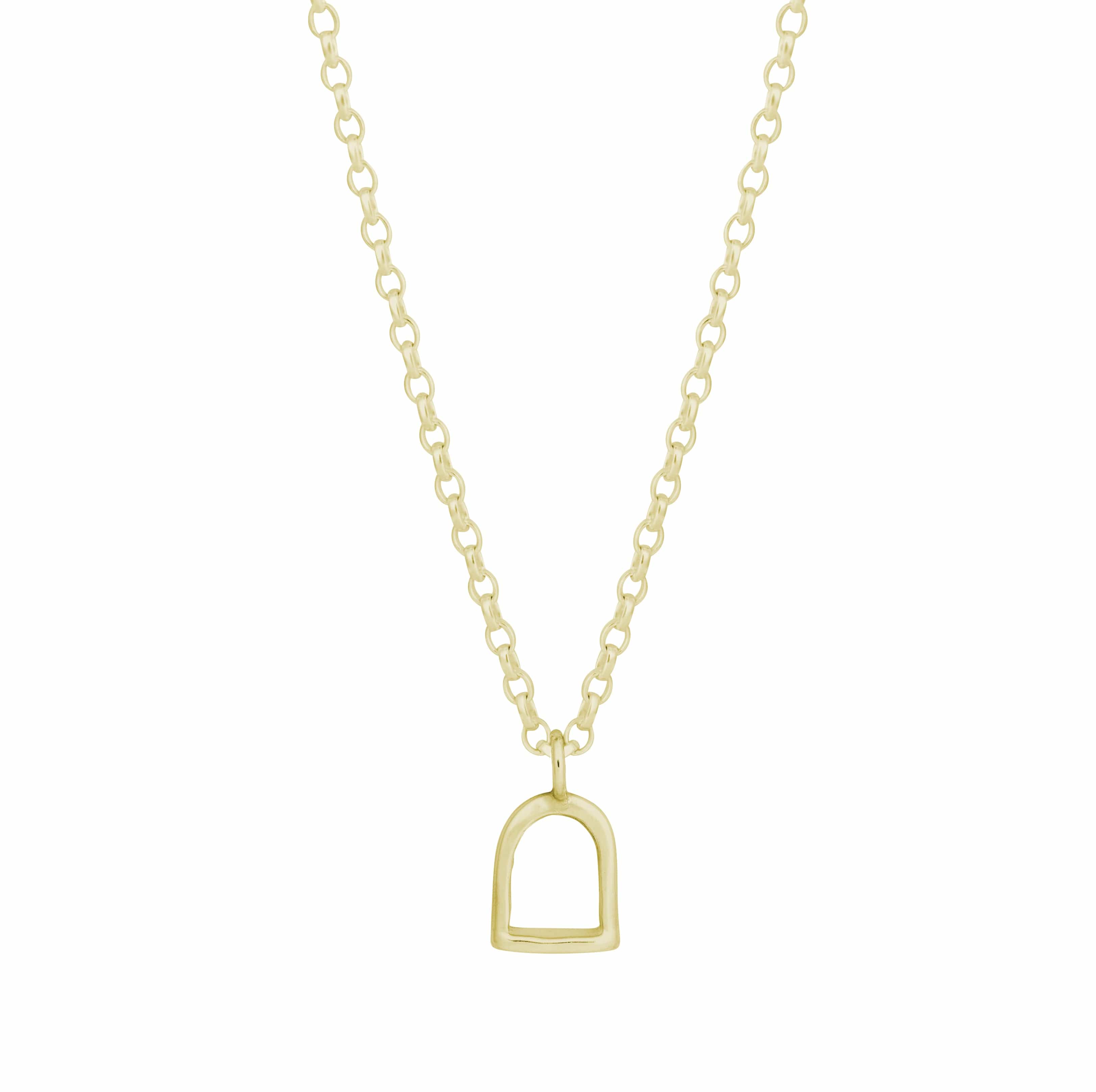 The Silver Stable- Handcrafted British Jewellery Silver Maxi Stirrup Necklace necklace