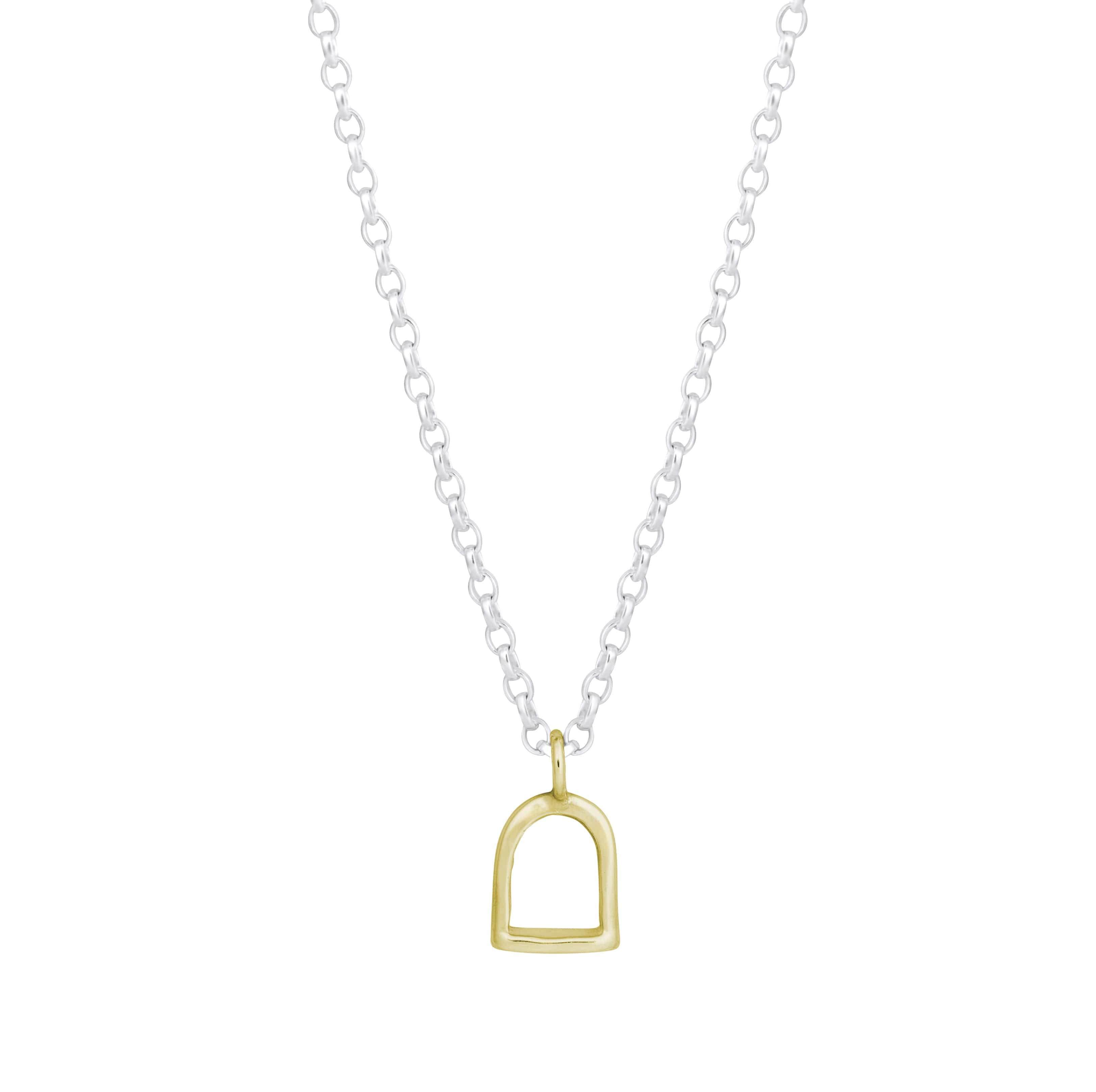The Silver Stable- Handcrafted British Jewellery Silver Maxi Stirrup Necklace necklace