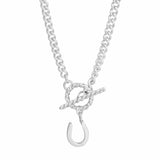 The Silver Stable- Handcrafted British Jewellery Silver Horseshoe Silver T-Bar Necklace necklaces