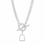 The Silver Stable- Handcrafted British Jewellery Silver Stirrup Silver T-Bar Necklace necklaces