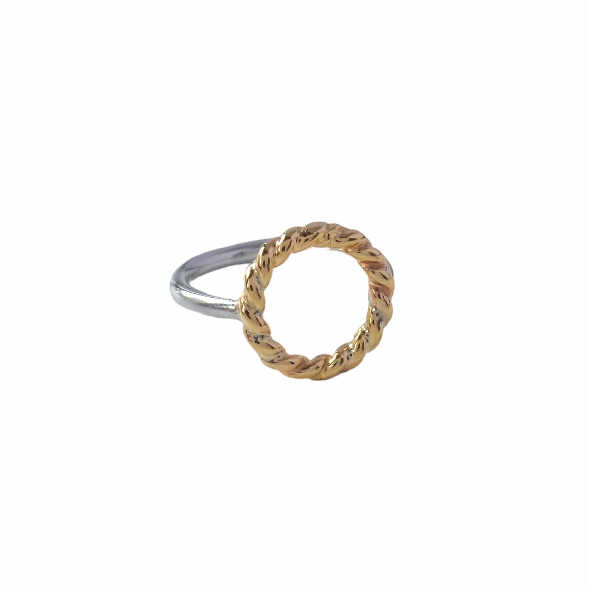 The Silver Stable- Handcrafted British Jewellery Gold Rope Halo Ring rings
