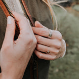 The Silver Stable- Handcrafted British Jewellery Hammered Maxi Stacking Ring rings