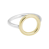The Silver Stable- Handcrafted British Jewellery Silver & Gold Halo Ring rings
