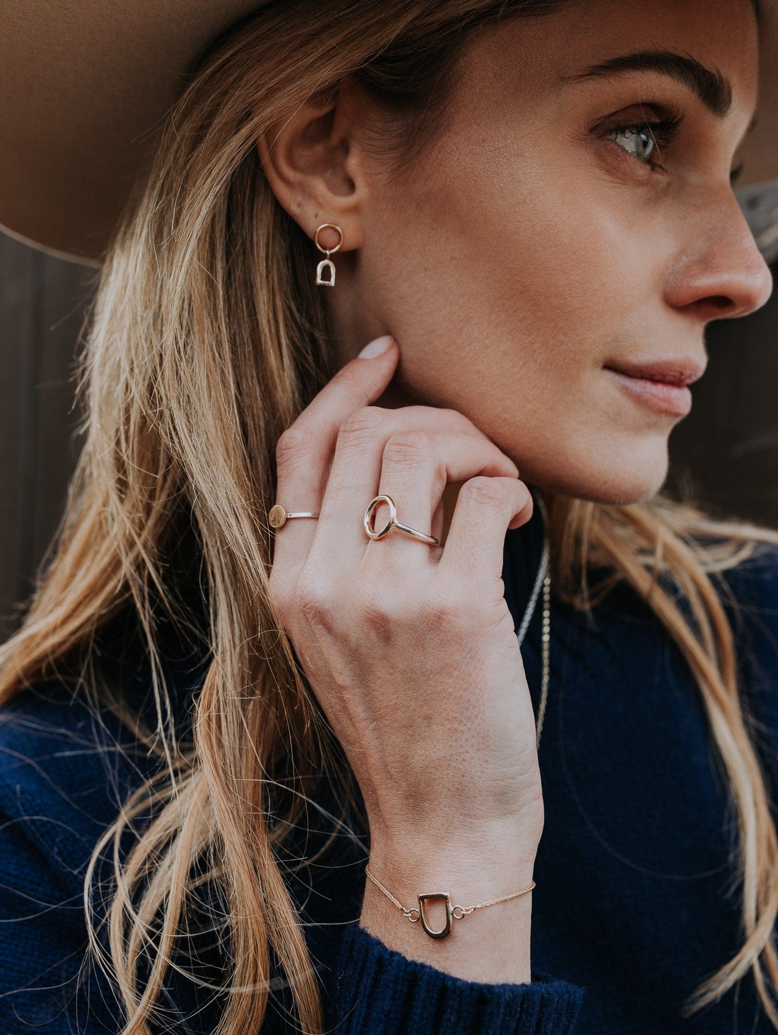 The Silver Stable- Handcrafted British Jewellery Silver & Gold Halo Ring rings