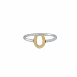 The Silver Stable- Handcrafted British Jewellery Silver & Gold Horseshoe Ring rings