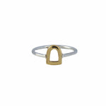 The Silver Stable- Handcrafted British Jewellery Silver & Gold Stirrup Ring rings