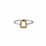 The Silver Stable- Handcrafted British Jewellery Silver & Gold Stirrup Ring rings