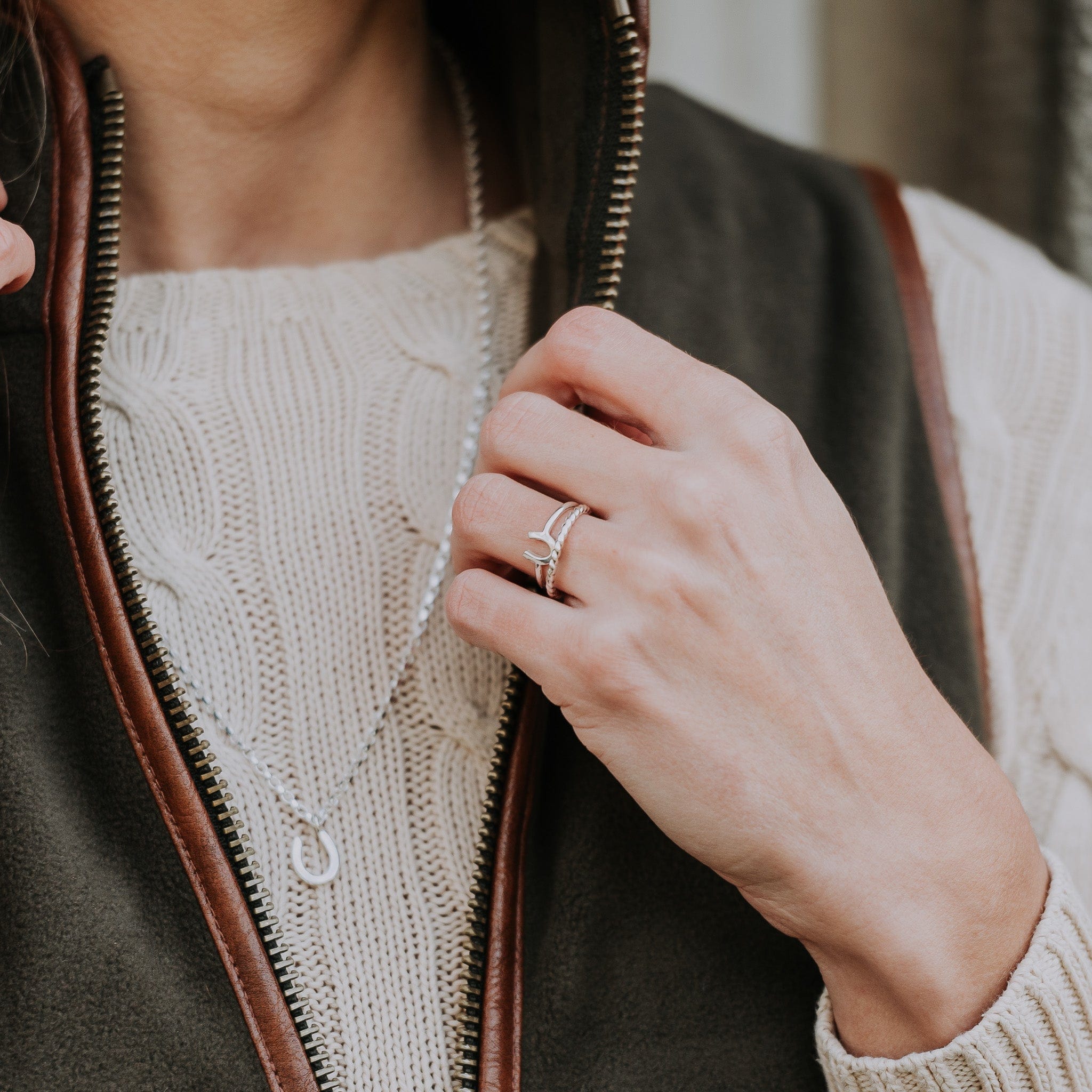The Silver Stable- Handcrafted British Jewellery Silver Horseshoe Ring rings