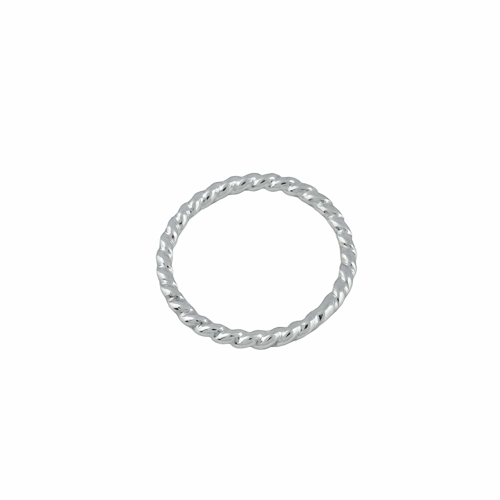 The Silver Stable- Handcrafted British Jewellery Silver Rope Twist Stacking Ring rings