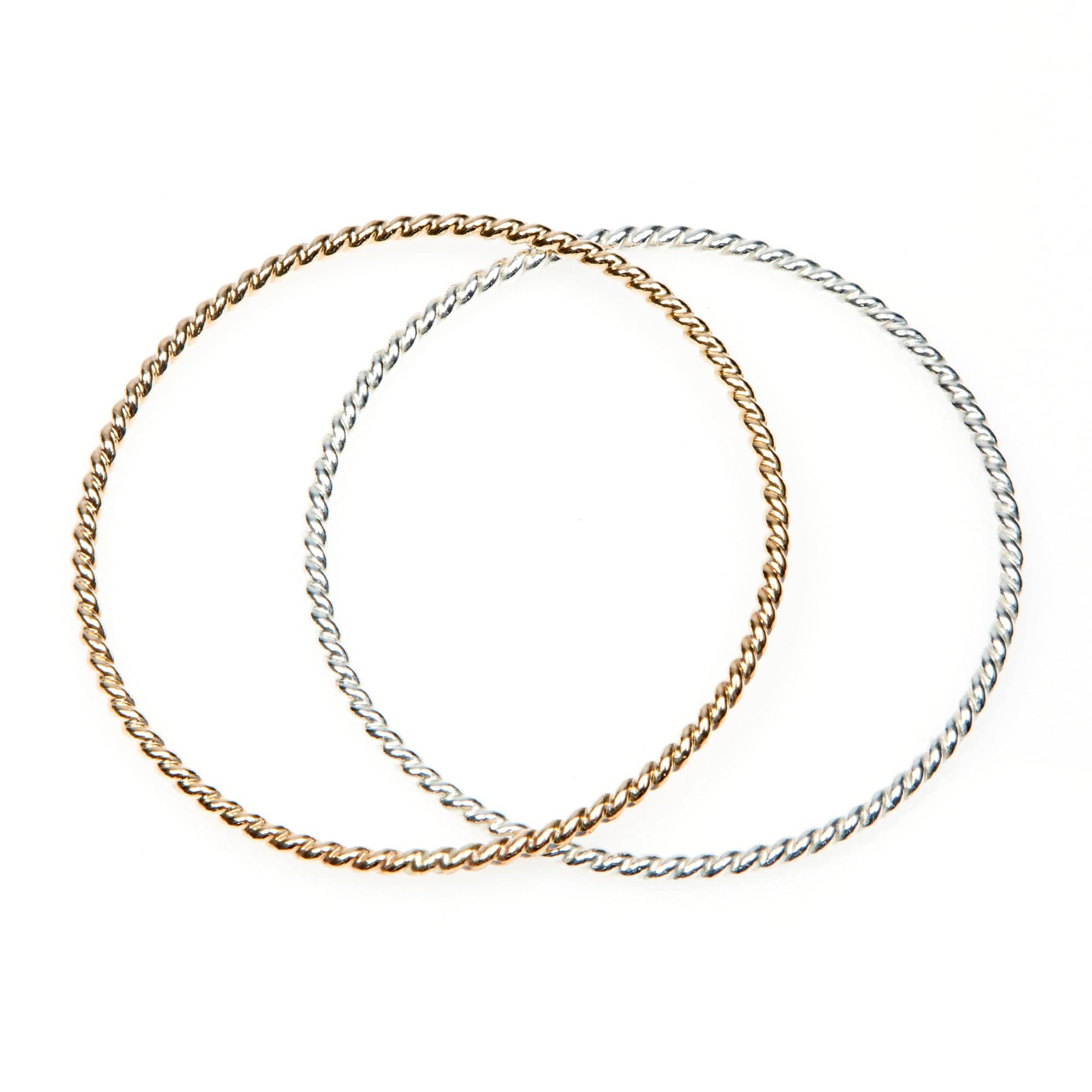 The Silver Stable- Handcrafted British Jewellery Gold Rope Bangle Bangles