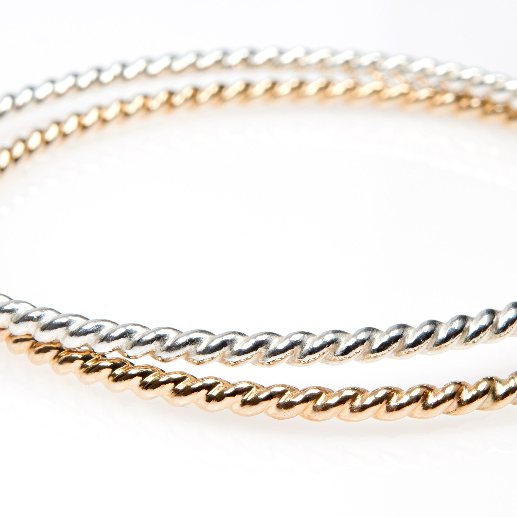 The Silver Stable- Handcrafted British Jewellery Gold Rope Bangle Bangles