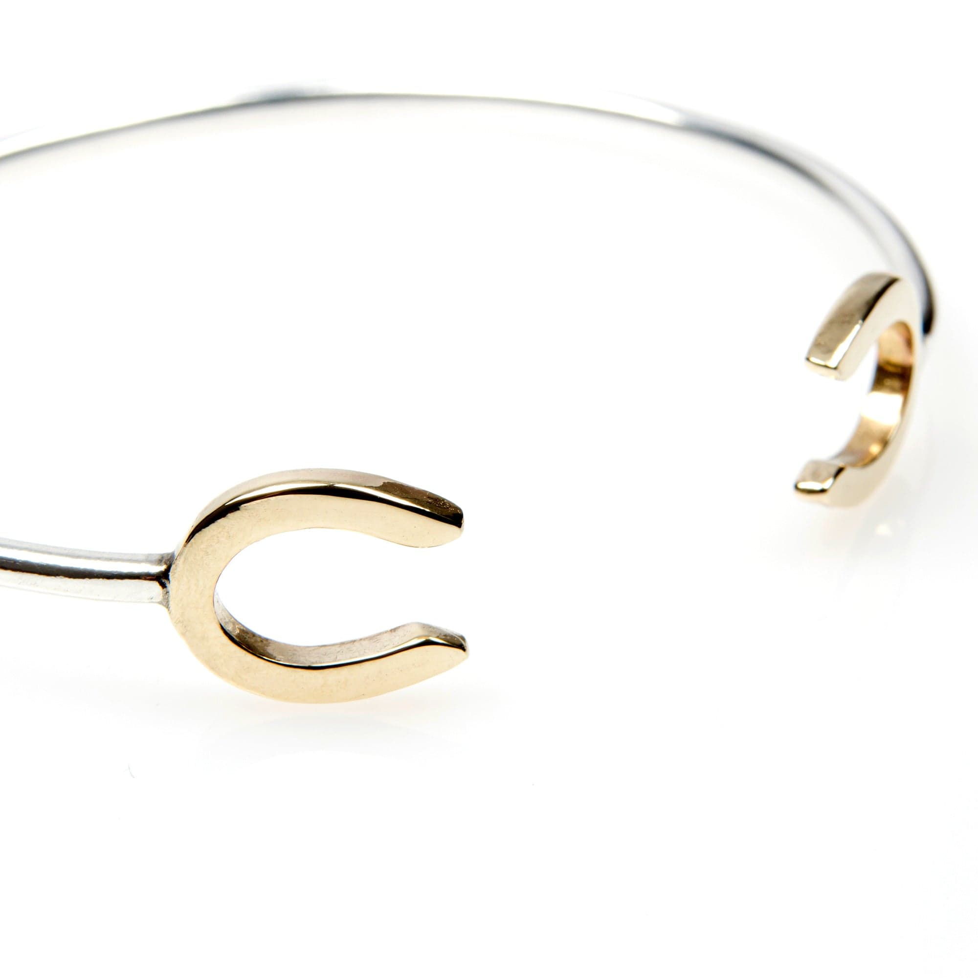 The Silver Stable- Handcrafted British Jewellery Silver & Gold Horseshoe Bangle Bangles