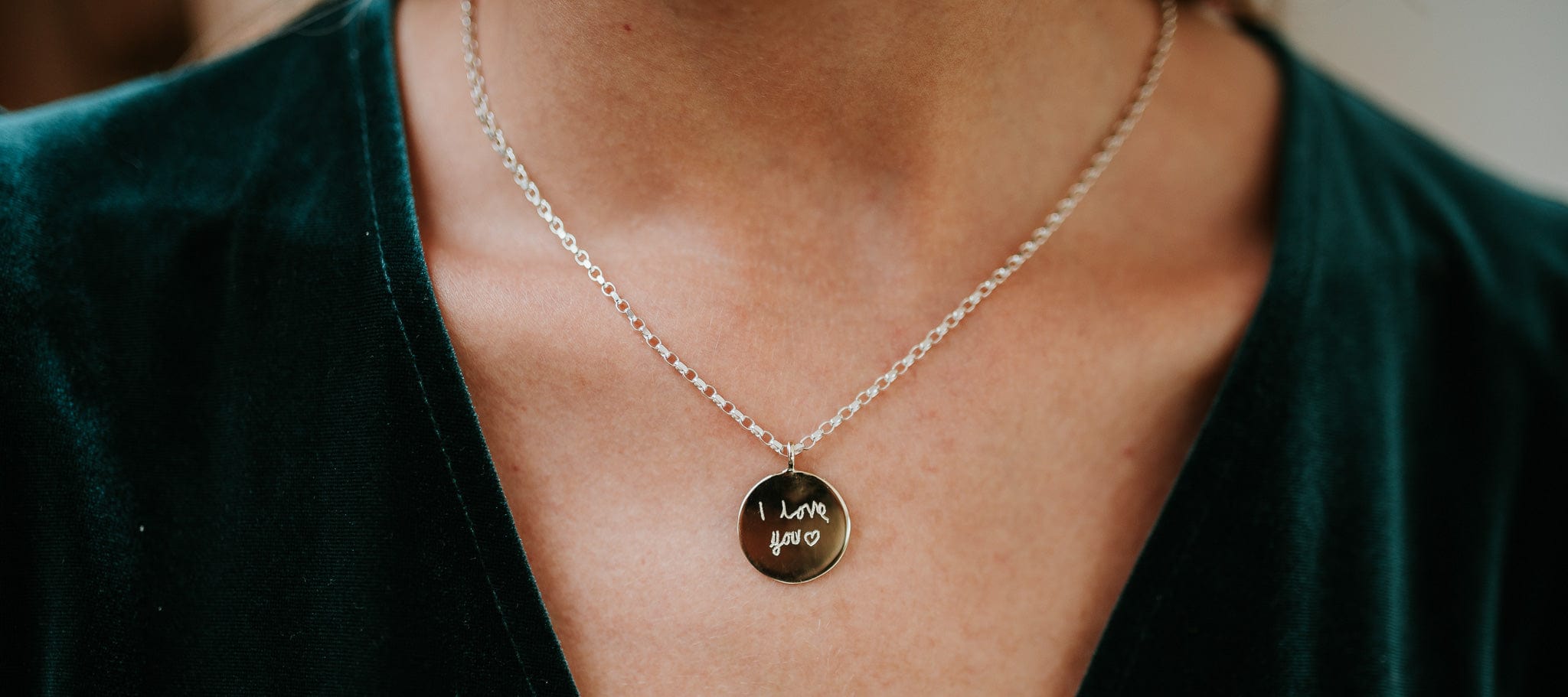 Gold Handwriting Necklace