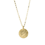Gold Maxi Hammered Necklace