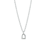 Silver Mini Stirrup Necklace