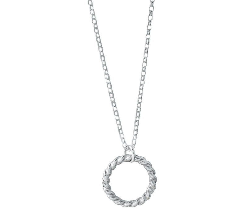 Silver & Gold Halo Necklace