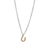 Silver & Gold Mini Horseshoe Necklace