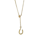 Adjustable Gold Horseshoe Necklace