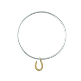 Silver Horseshoe Stacking Bangle