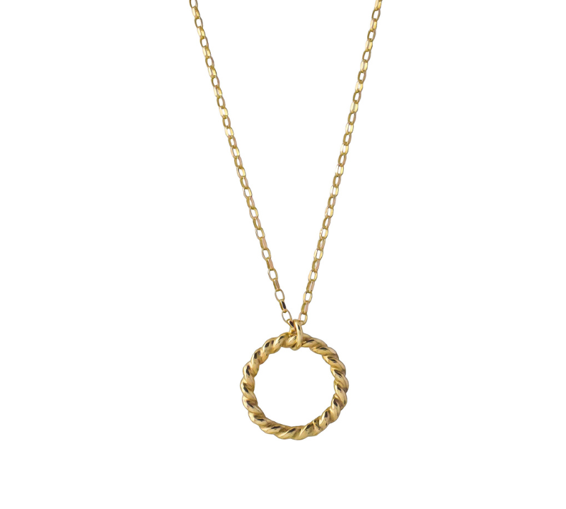 Silver & Gold Halo Necklace