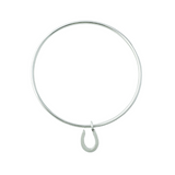 Silver Horseshoe Stacking Bangle