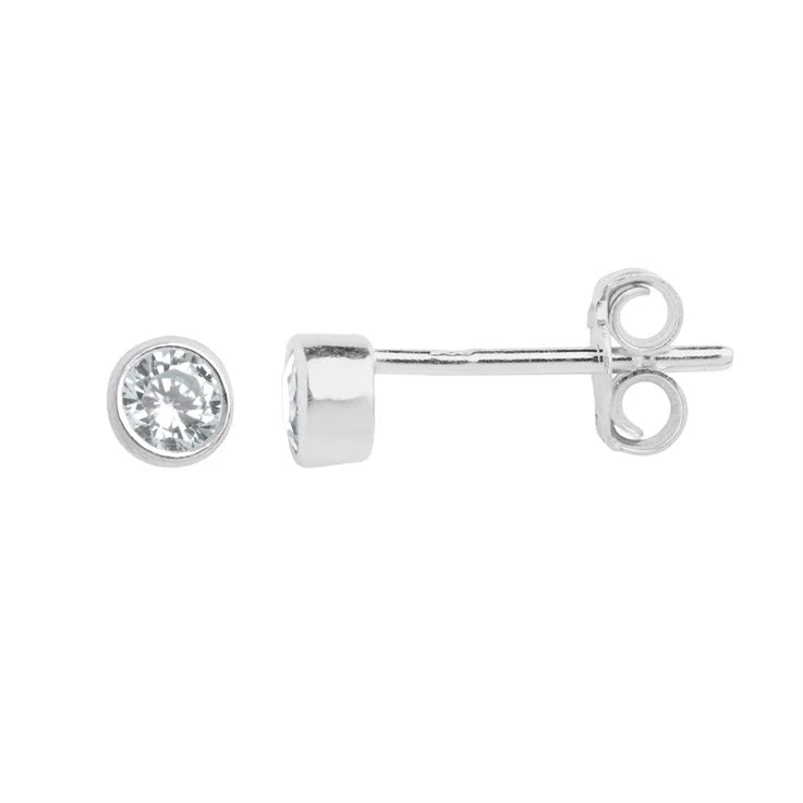 Silver Garnet Birthstone Earrings