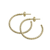 Gold Rope Maxi Hoops