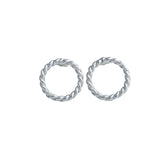 Silver Rope Halo Earrings