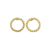 Gold Rope Halo Studs