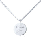 Silver Story Necklace with Handwriting