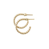 Gold Rope Mini Hoops