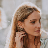 Silver Rope Halo Earrings