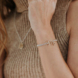 Silver & Gold T Bar Bracelet