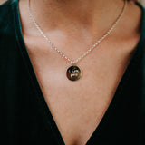 Gold Necklace with Handwritten Message
