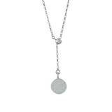 Adjustable Personalised Silver Disc Necklace