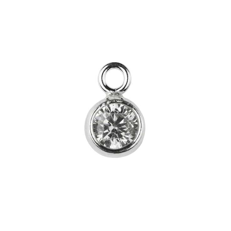 Birthstone & Engraved Silver Disc Necklace