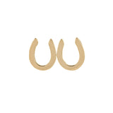 Gold Maxi Horseshoe Studs