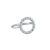 Silver Rope Halo Ring