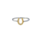 Silver & Gold Horseshoe Ring
