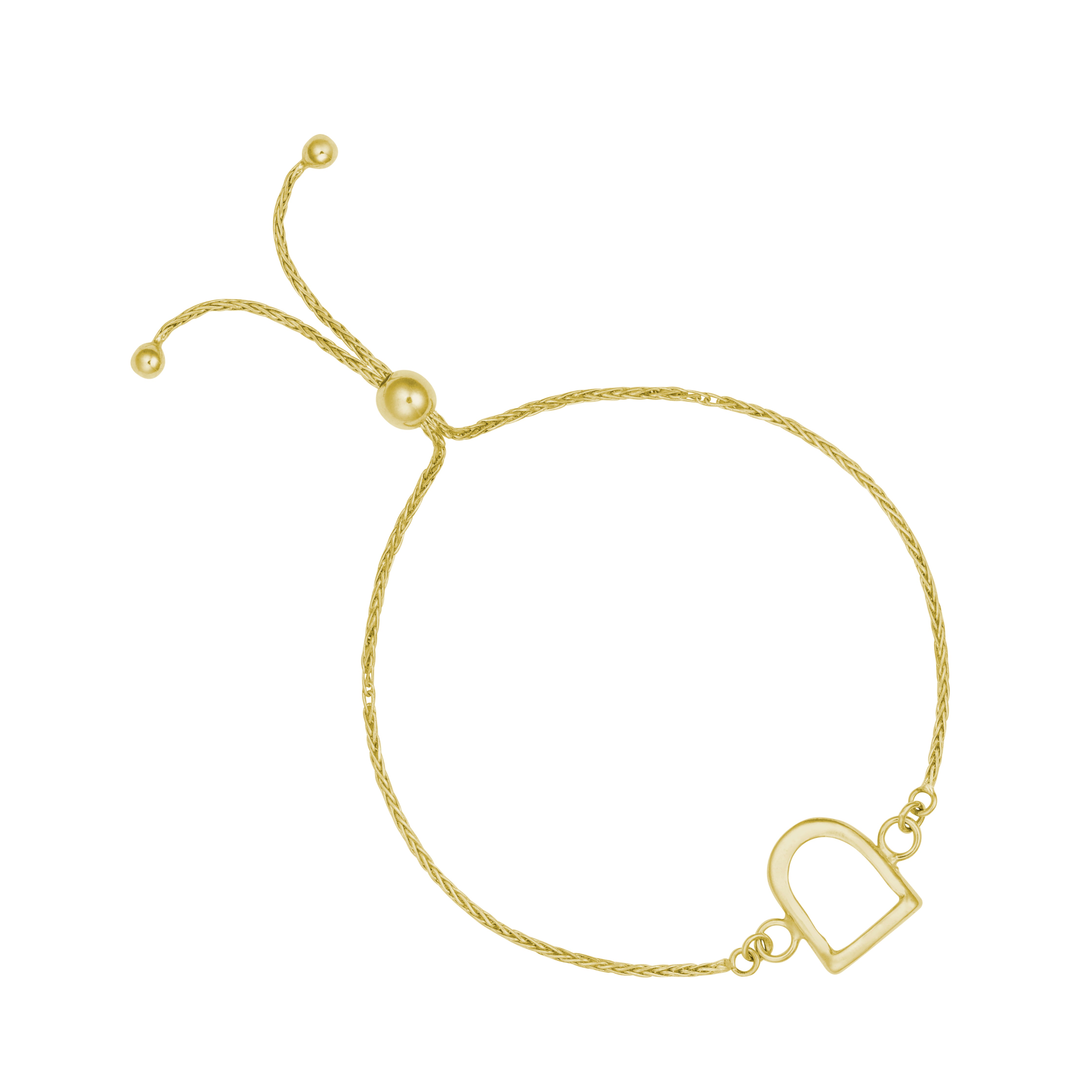 Adjustable Silver Stirrup Bracelet