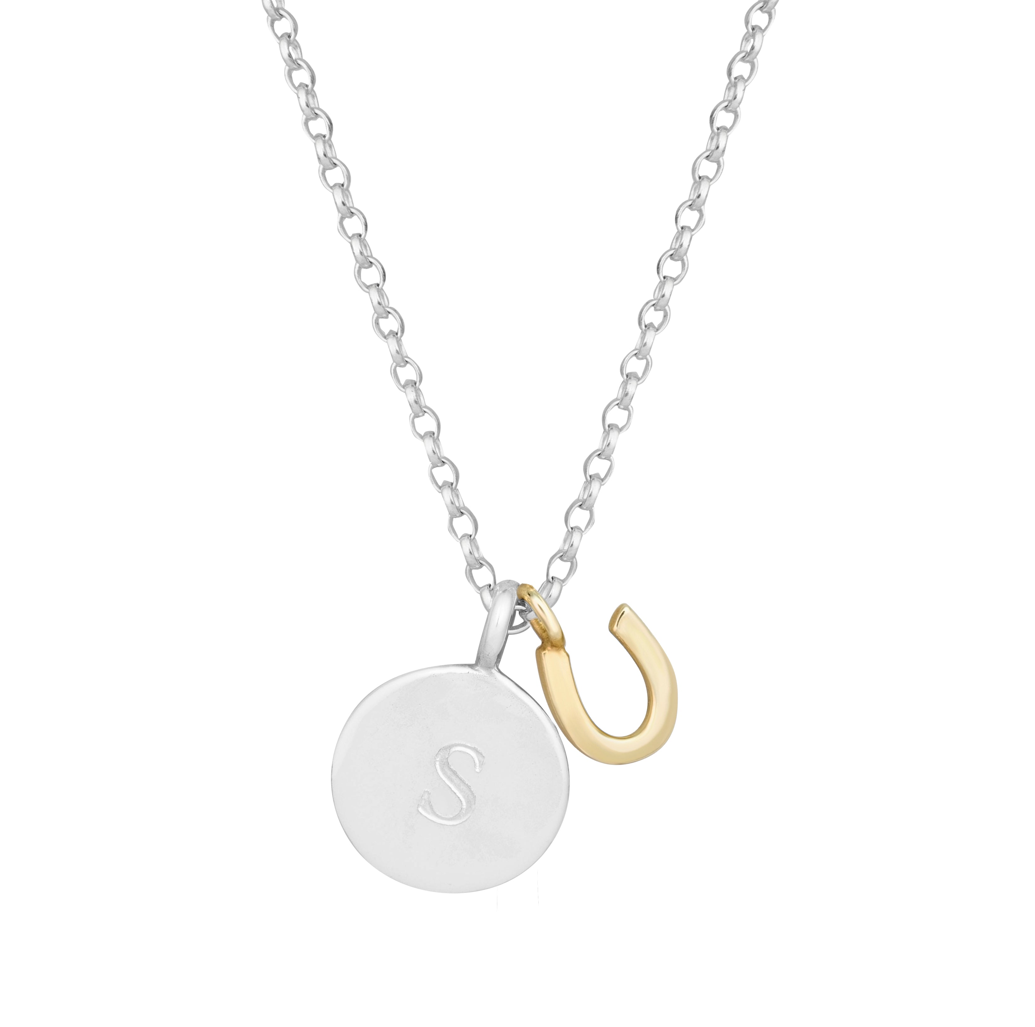 Silver Initial Necklace