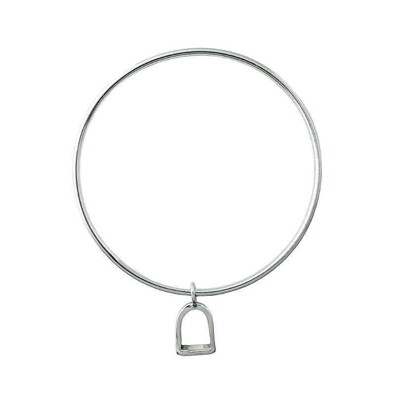 Silver Stirrup Stacking Bangle 